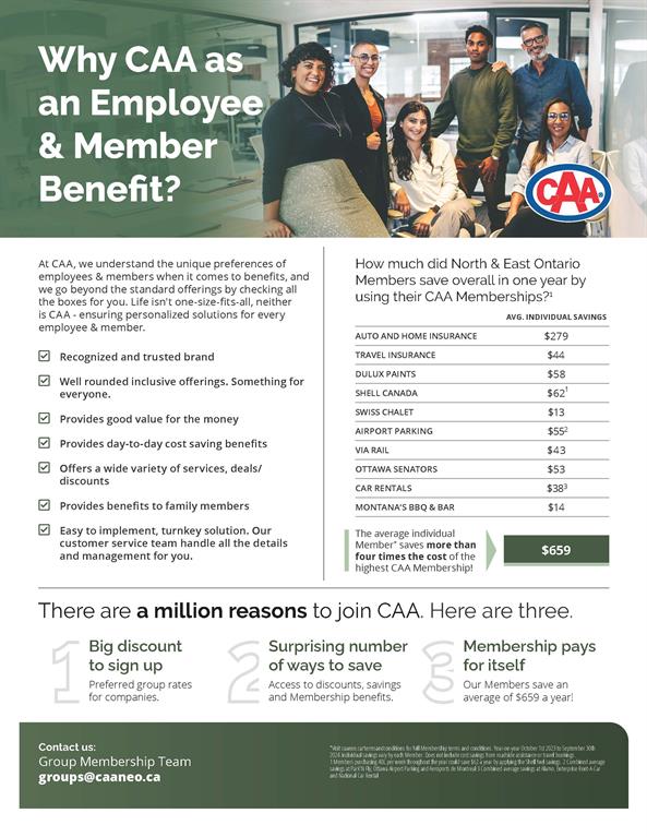 flyer with membership details 
