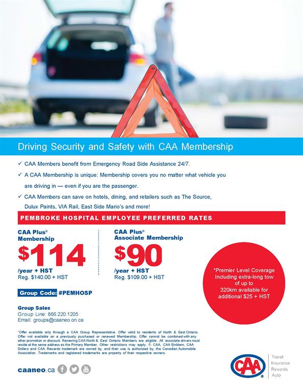 CAA ad with corporate discount information 